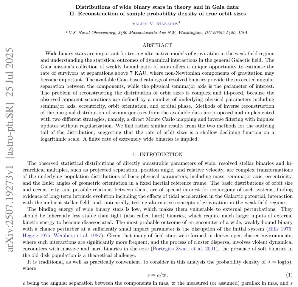 Distributions of wide binary stars in theory and in Gaia data: II. Reconstruction of sample probability density of true orbit sizes Figure 1
