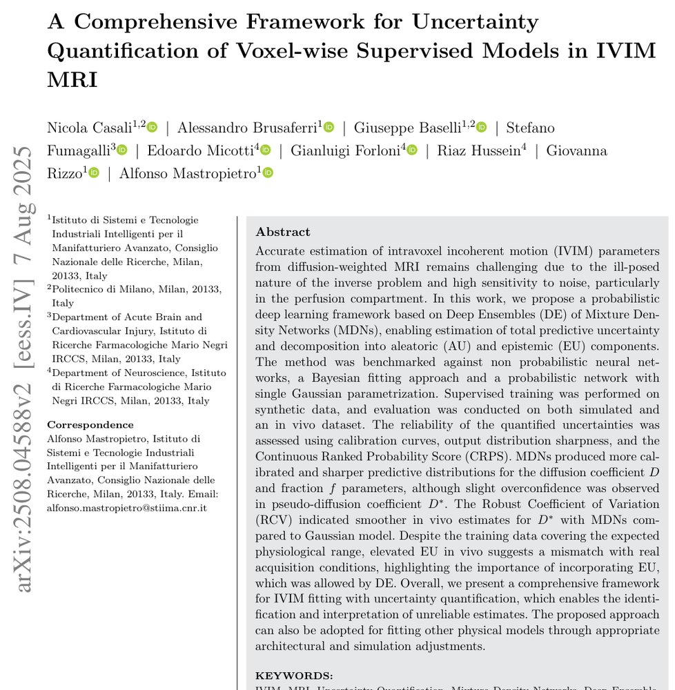 A Comprehensive Framework for Uncertainty Quantification of Voxel-wise Supervised Models in IVIM MRI Figure 1