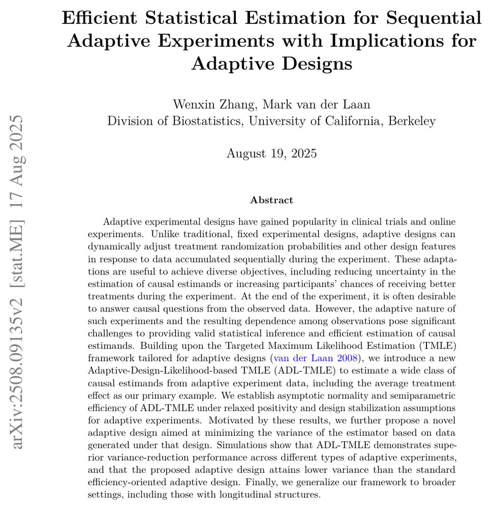 Efficient Statistical Estimation for Sequential Adaptive Experiments with Implications for Adaptive Designs Figure 1