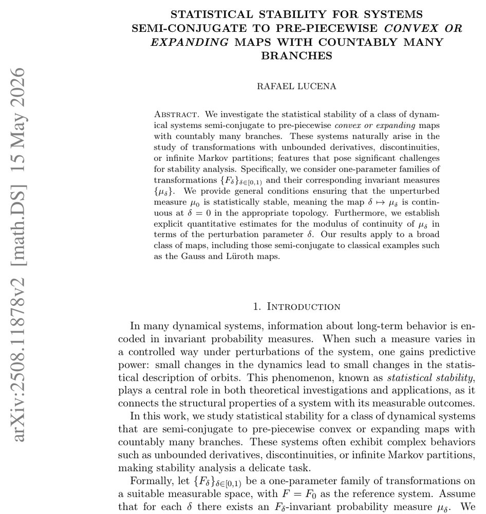 Statistical stability for systems semi-conjugate to pre-piecewise convex or expanding maps with countably many branches Figure 1