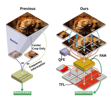 No Pixel Left Behind: A Detail-Preserving Architecture for Robust High-Resolution AI-Generated Image Detection Figure 1
