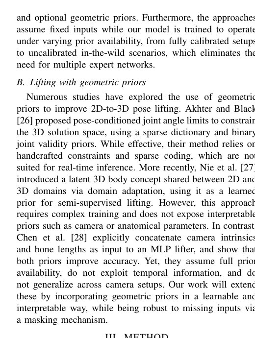 PriorFormer: A Transformer for Real-time Monocular 3D Human Pose Estimation with Versatile Geometric Priors Figure 1