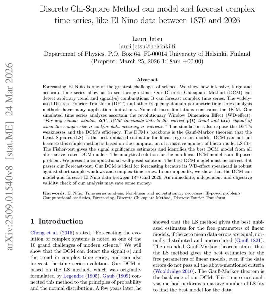 Discrete Chi-Square Method beats Discrete Fourier Transform and other similar parametric time series analysis methods Figure 1