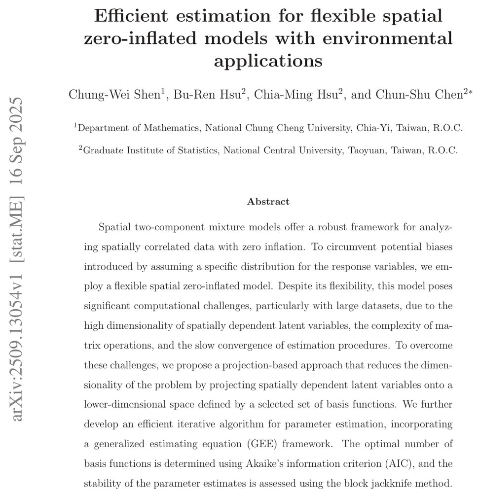 Efficient estimation for flexible spatial zero-inflated models with environmental applications Figure 1