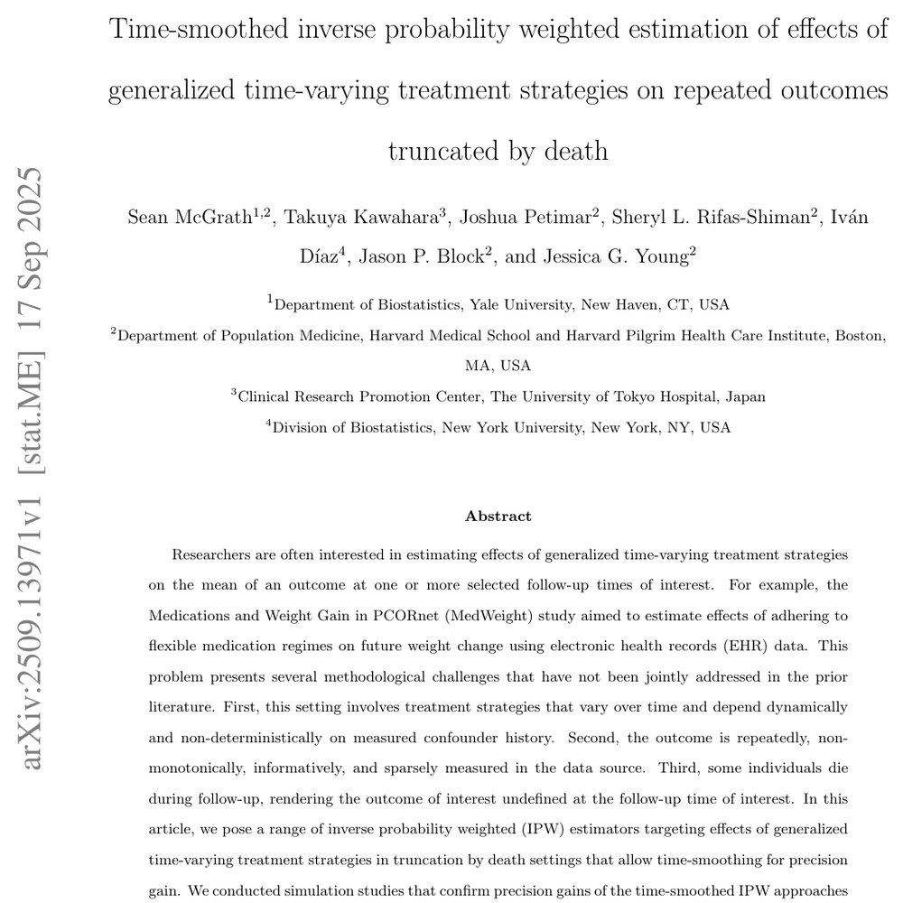 Time-smoothed inverse probability weighted estimation of effects of generalized time-varying treatment strategies on repeated outcomes truncated by death Figure 1