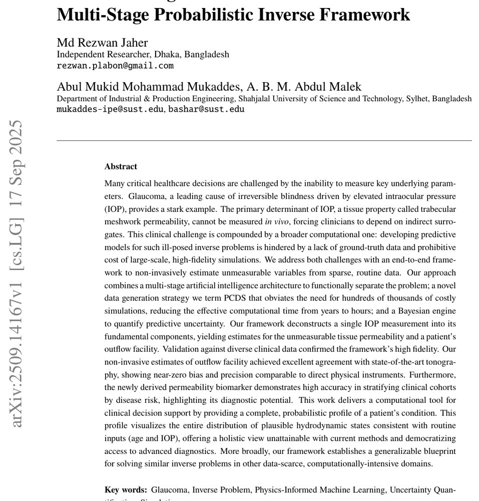 Deconstructing Intraocular Pressure: A Non-invasive Multi-Stage Probabilistic Inverse Framework Figure 1