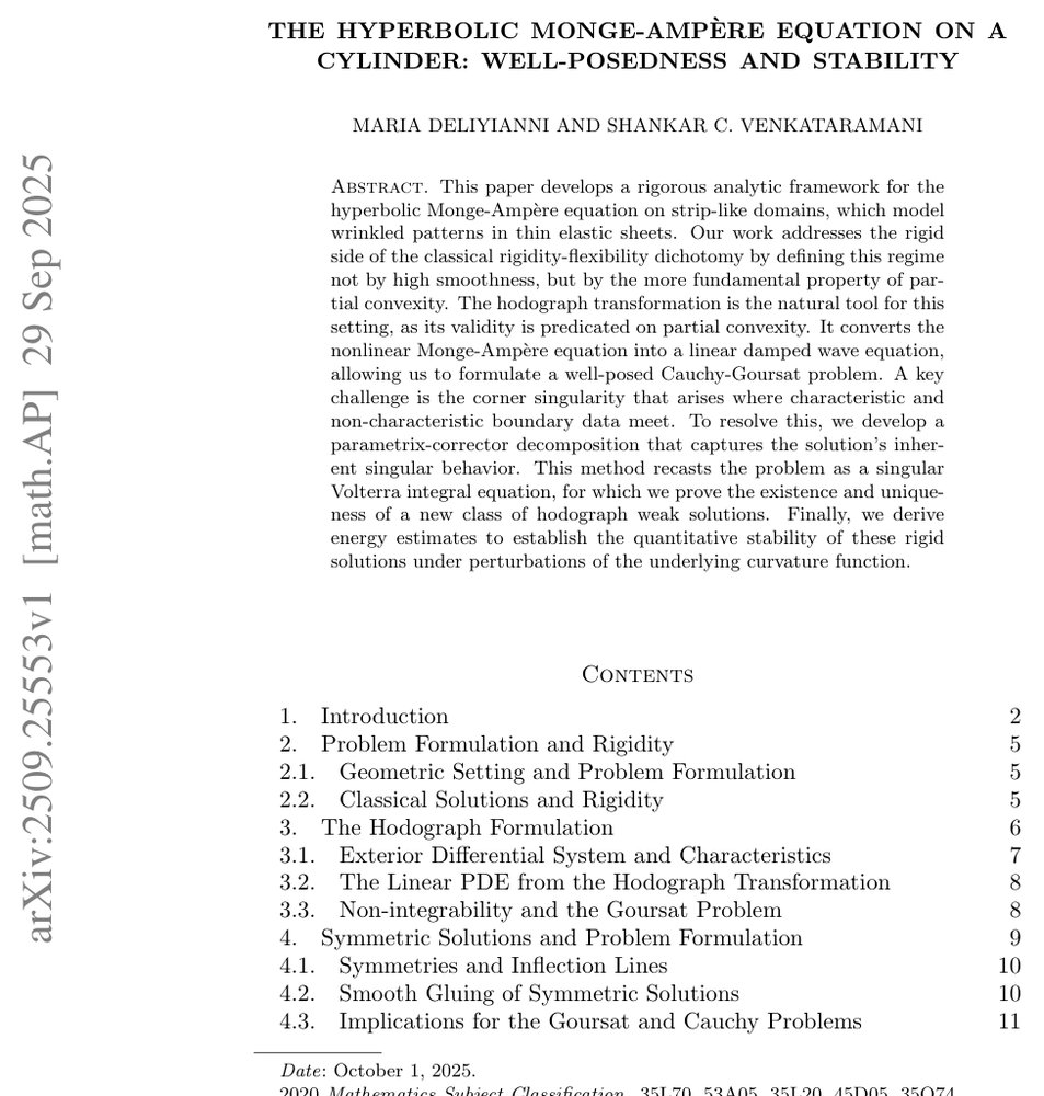 Hyperbolic Monge-Ampère Equation on a Cylinder: Well-Posedness and Stability Figure 1