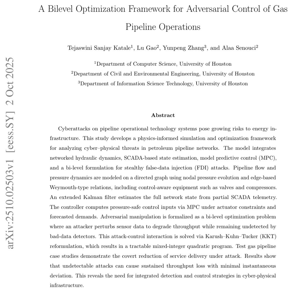 A Bilevel Optimization Framework for Adversarial Control of Gas Pipeline Operations Figure 1