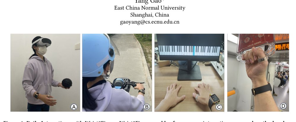 Wrist2Finger: Sensing Fingertip Force for Force-Aware Hand Interaction with a Ring-Watch Wearable Figure 1