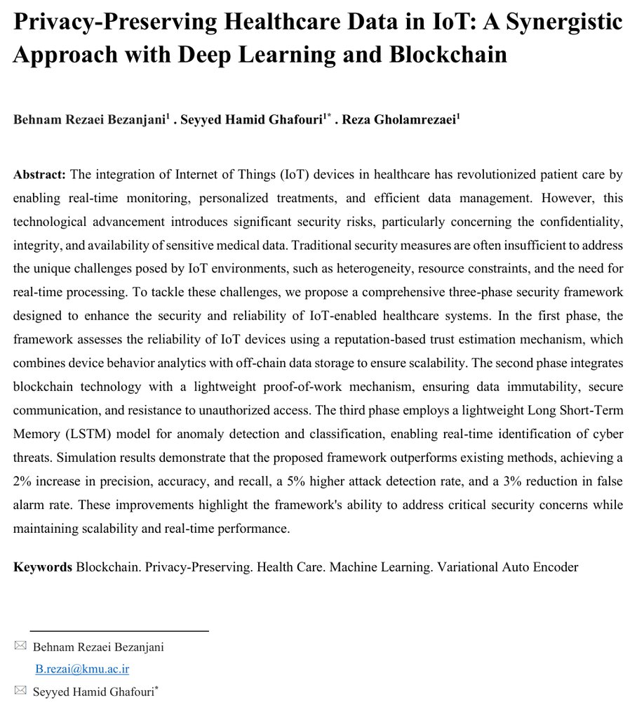 Privacy-Preserving Healthcare Data in IoT: A Synergistic Approach with Deep Learning and Blockchain Figure 1