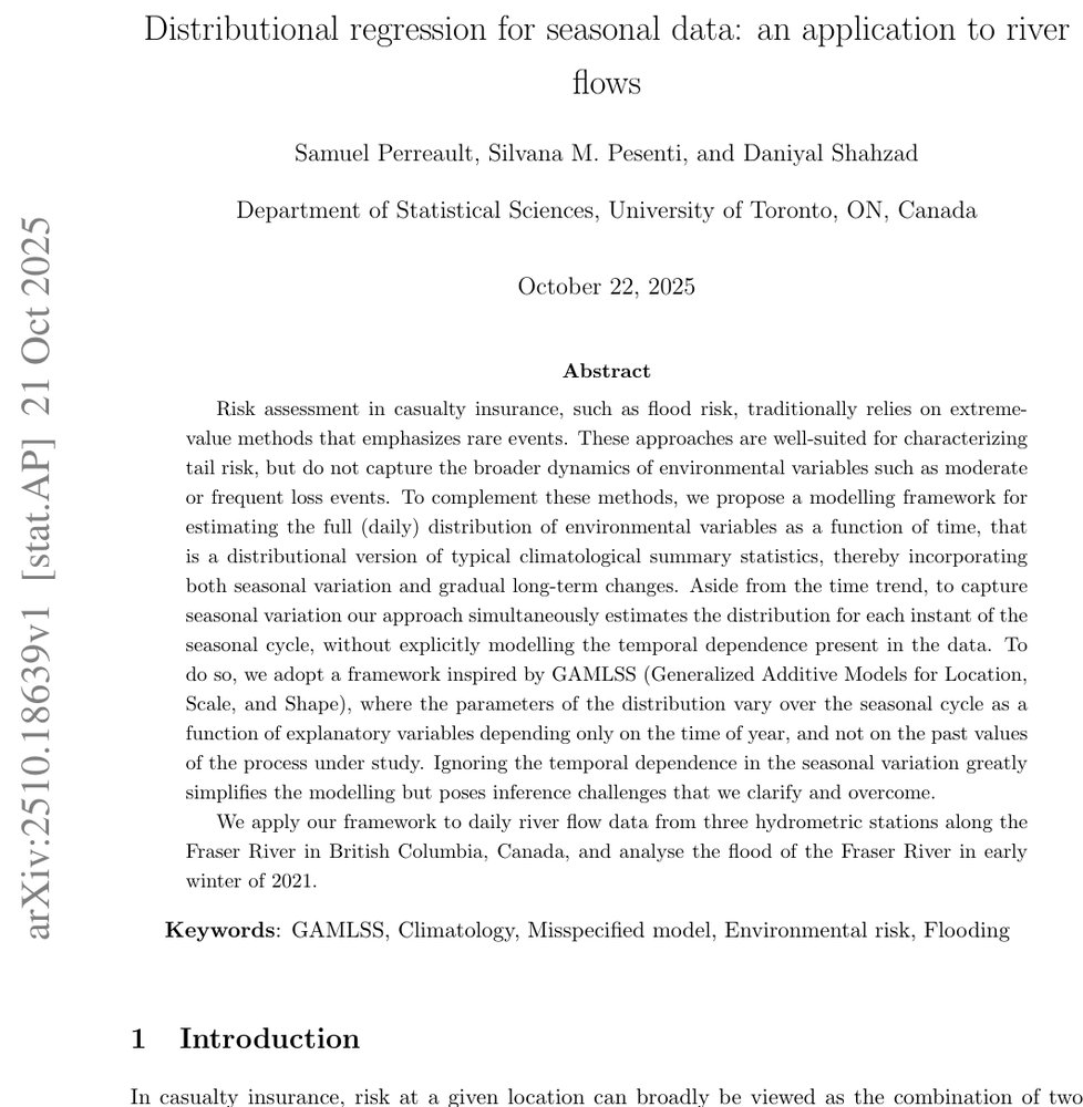 Distributional regression for seasonal data: an application to river flows Figure 1