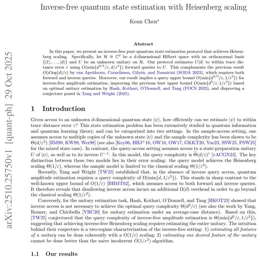 Inverse-free quantum state estimation with Heisenberg scaling Figure 1