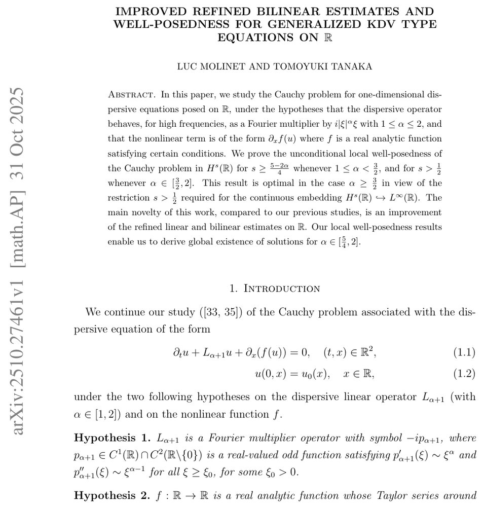 Improved refined bilinear estimates and well-posedness for generalized KdV type equations on $\mathbb{R}$ Figure 1