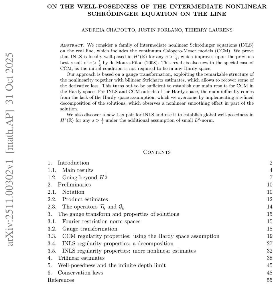 On the well-posedness of the intermediate nonlinear Schrödinger equation on the line Figure 1