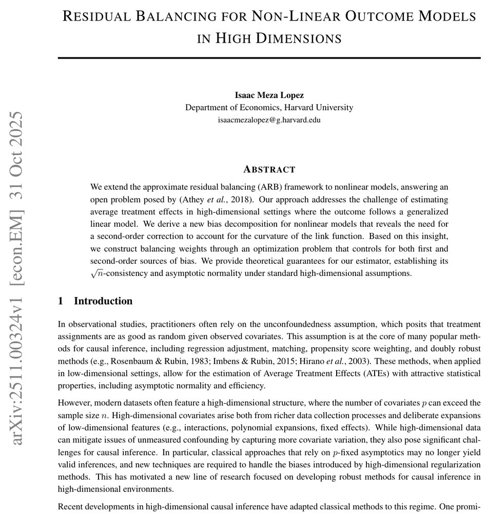 Residual Balancing for Non-Linear Outcome Models in High Dimensions Figure 1