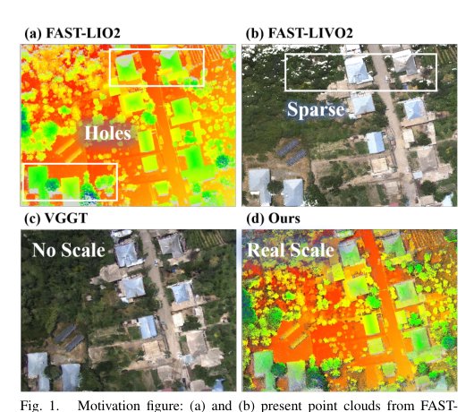 LiDAR-VGGT: Cross-Modal Coarse-to-Fine Fusion for Globally Consistent and Metric-Scale Dense Mapping Figure 1