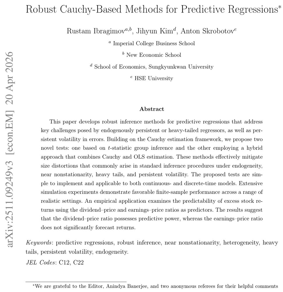 Robust Cauchy-Based Methods for Predictive Regressions Figure 1
