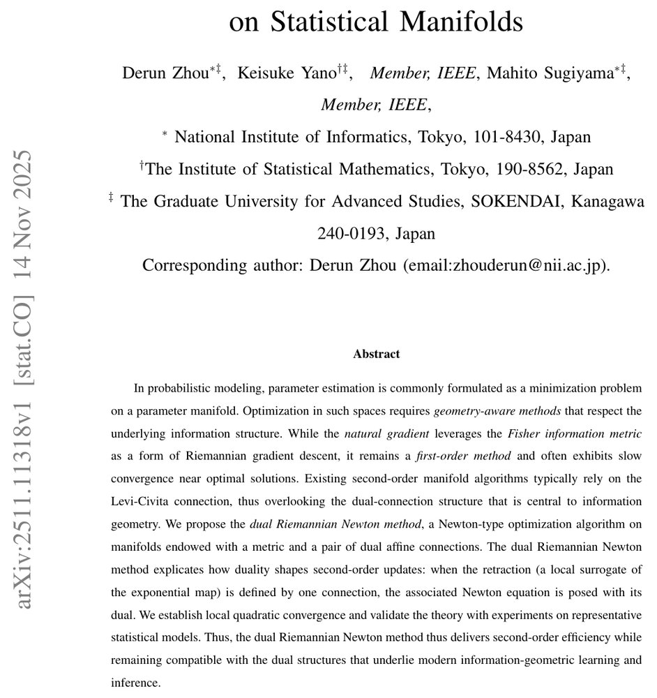 Dual Riemannian Newton Method on Statistical Manifolds Figure 1