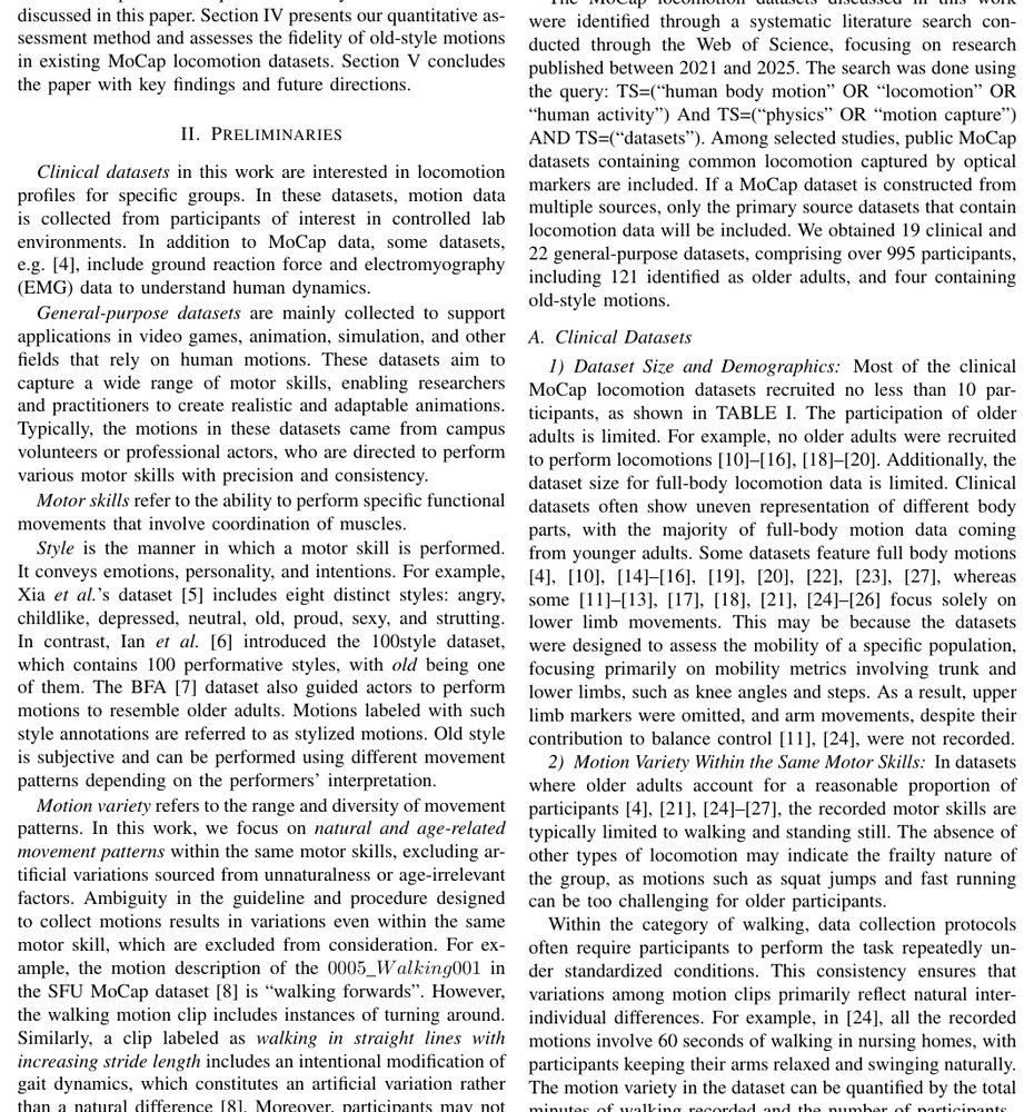 Understanding the Representation of Older Adults in Motion Capture Locomotion Datasets Figure 1