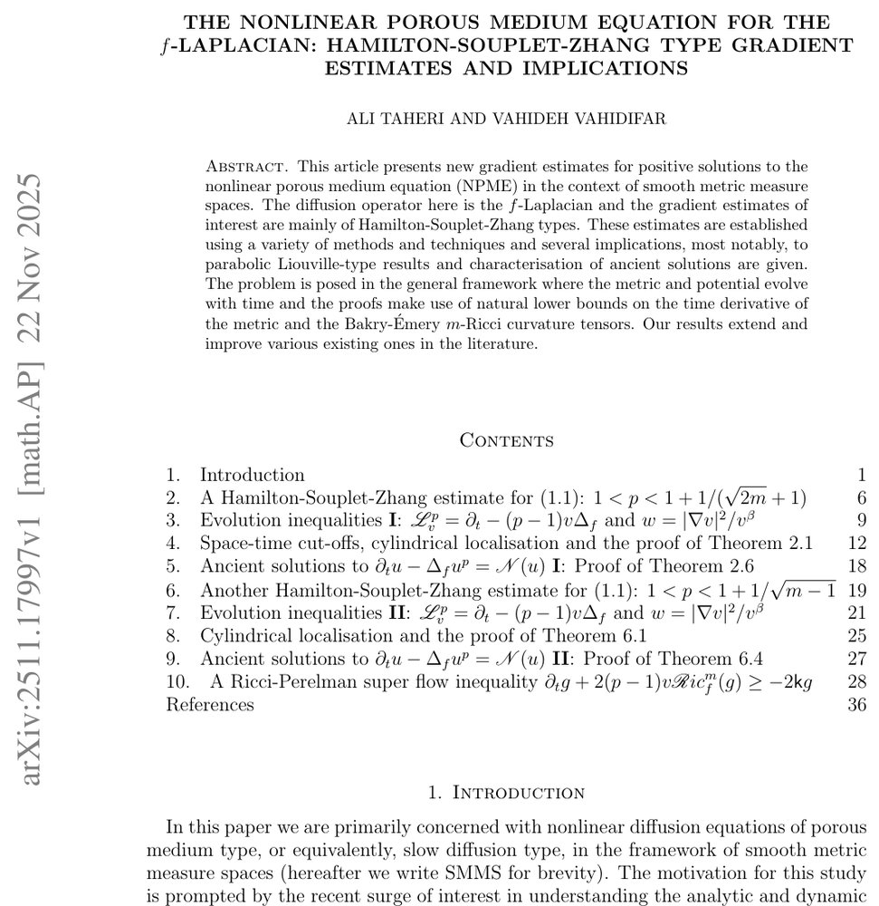 The nonlinear porous medium equation for the f-Laplacian: Hamilton-Souplet-Zhang type gradient estimates and implications Figure 1
