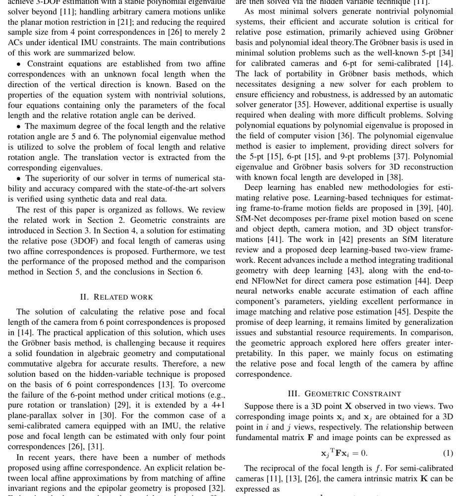 A Minimal Solver for Relative Pose Estimation with Unknown Focal Length from Two Affine Correspondences Figure 1