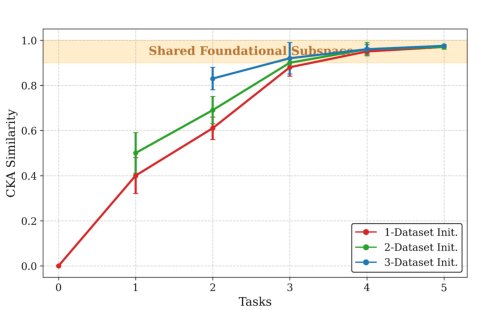 Shared LoRA Subspaces for almost Strict Continual Learning Figure 1