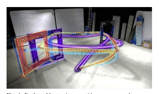 Vision-Guided MPPI for Agile Drone Racing: Navigating Arbitrary Gate Poses via Neural Signed Distance Fields Figure 1