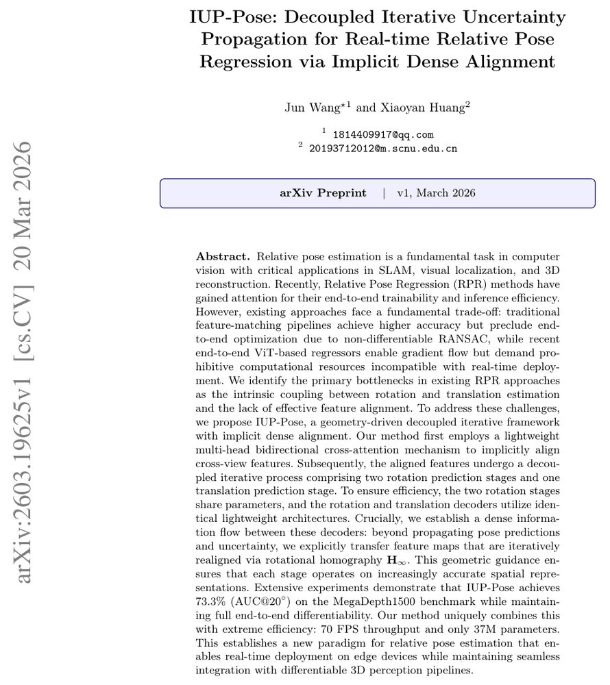 IUP-Pose: Decoupled Iterative Uncertainty Propagation for Real-time Relative Pose Regression via Implicit Dense Alignment v1 Figure 1