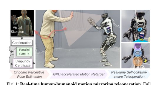 MIRROR: Visual Motion Imitation via Real-time Retargeting and Teleoperation with Parallel Differential Inverse Kinematics Figure 1