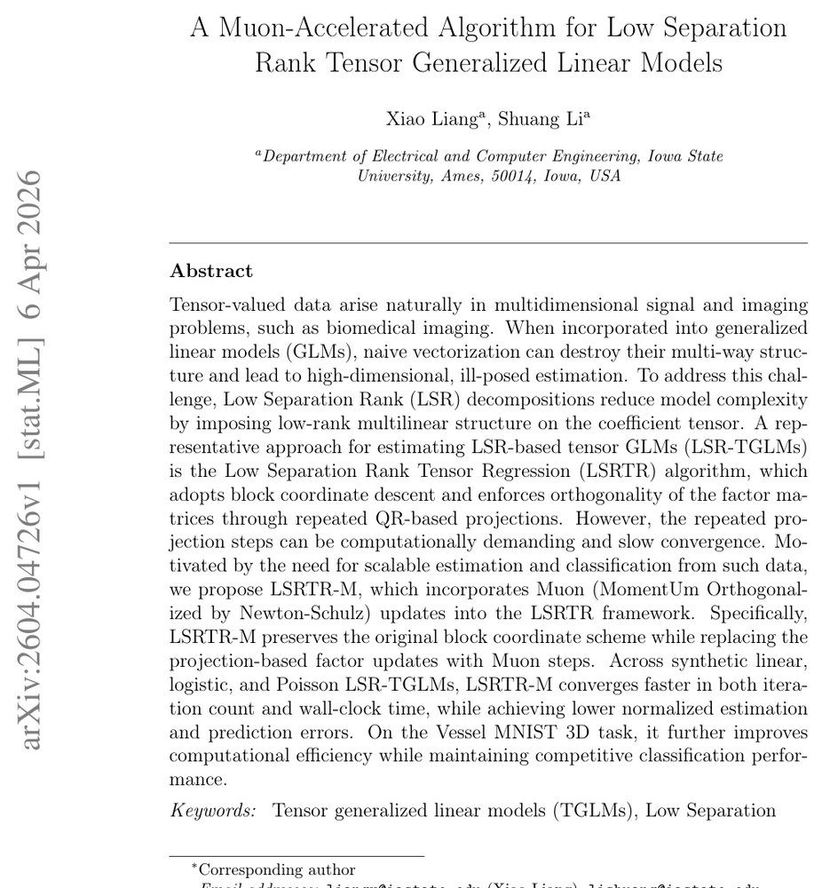 A Muon-Accelerated Algorithm for Low Separation Rank Tensor Generalized Linear Models Figure 1