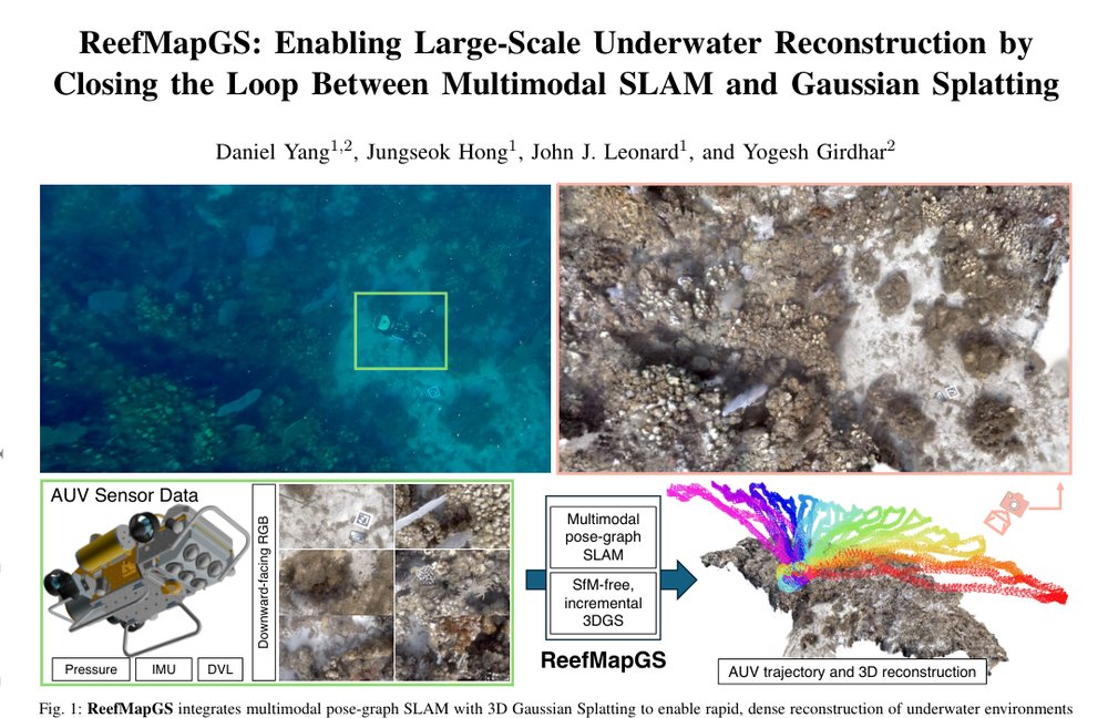ReefMapGS: Enabling Large-Scale Underwater Reconstruction by Closing the Loop Between Multimodal SLAM and Gaussian Splatting Figure 1