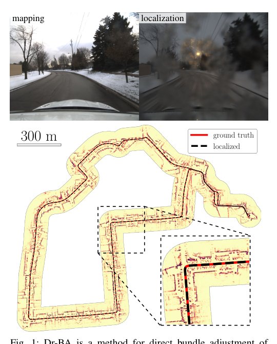Dr-BA: Separable Optimization for Direct Radar Bundle Adjustment & Localization Figure 1
