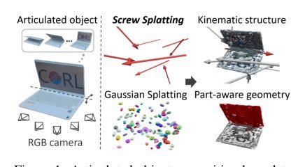 ScrewSplat: An End-to-End Method for Articulated Object Recognition