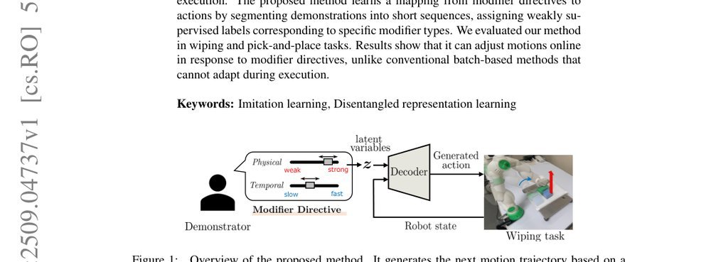 Imitation Learning Based on Disentangled Representation Learning of Behavioral Characteristics