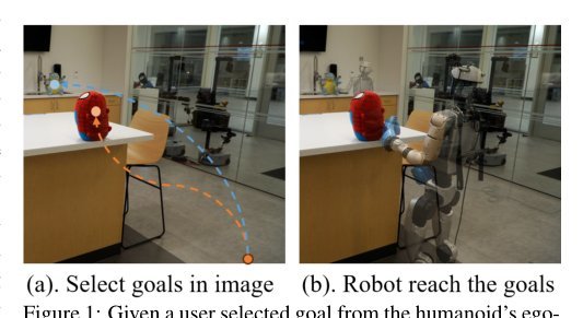 Hand-Eye Autonomous Delivery: Learning Humanoid Navigation, Locomotion and Reaching