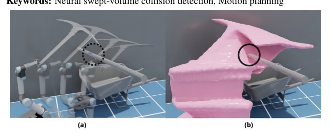 NeuralSVCD for Efficient Swept Volume Collision Detection