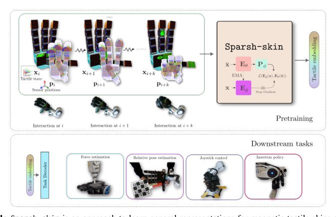 Self-supervised perception for tactile skin covered dexterous hands