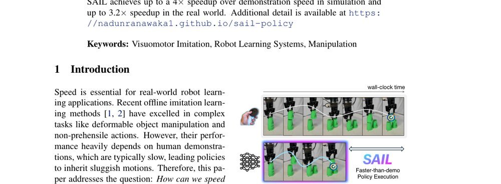 SAIL: Faster-than-Demonstration Execution of Imitation Learning Policies figure