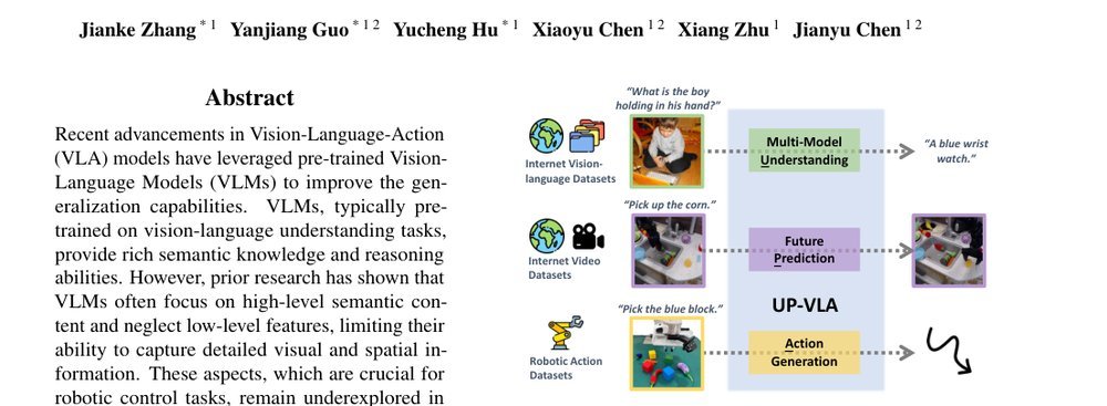 UP-VLA: A Unified Understanding and Prediction Model for Embodied Agent figure