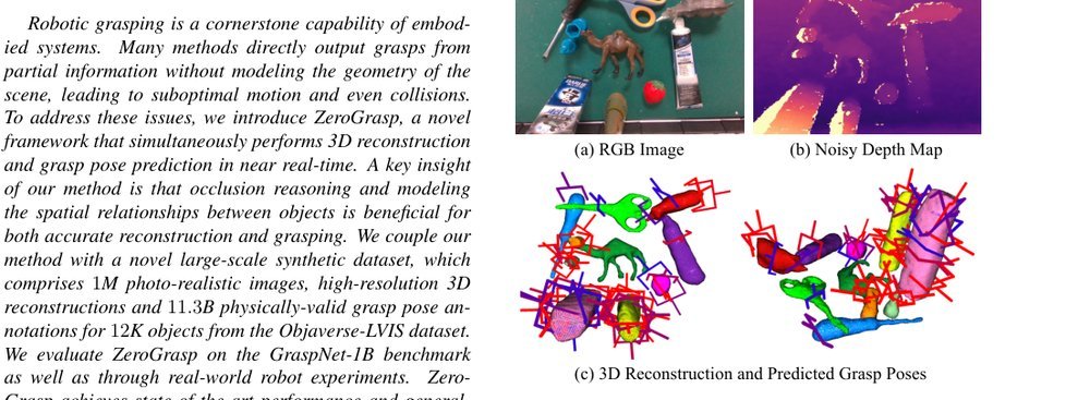 ZeroGrasp: Zero-Shot Shape Reconstruction Enabled Robotic Grasping figure