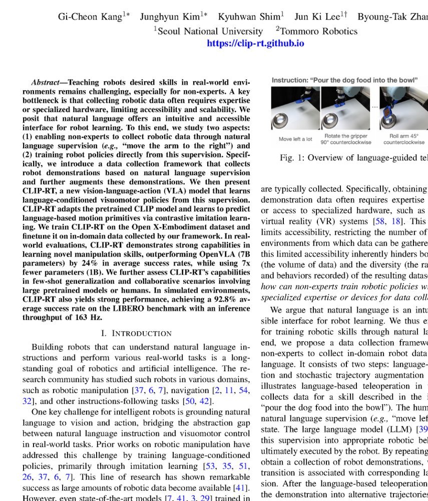 CLIP-RT: Learning Language-Conditioned Robotic Policies from Natural Language Supervision figure