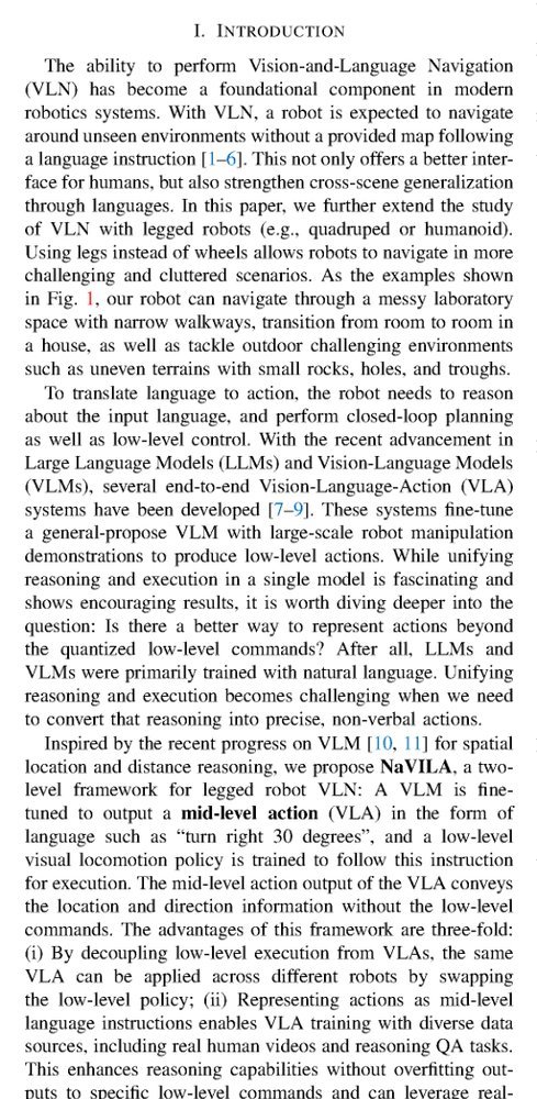 NaVILA: Legged Robot Vision-Language-Action Model for Navigation figure