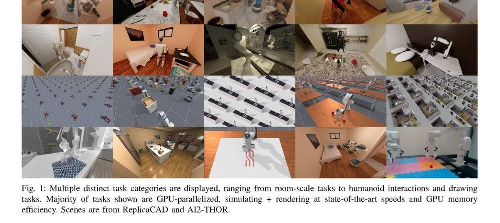 Demonstrating GPU Parallelized Robot Simulation and Rendering for Generalizable Embodied AI with ManiSkill3 figure