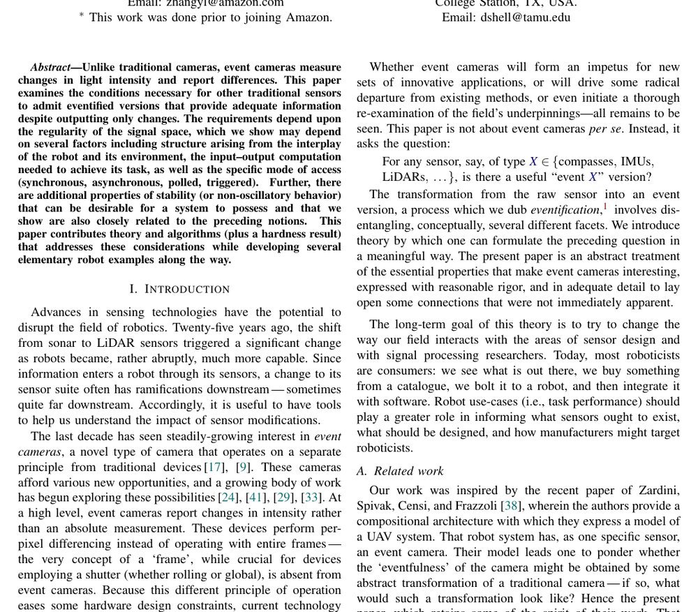 An abstract theory of sensor eventification figure