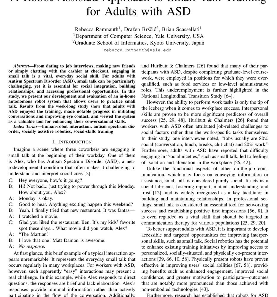 A Robot-Assisted Approach to Small Talk Training for Adults with ASD figure