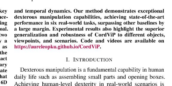 CordViP: Correspondence-based Visuomotor Policy for Dexterous Manipulation in Real-World figure