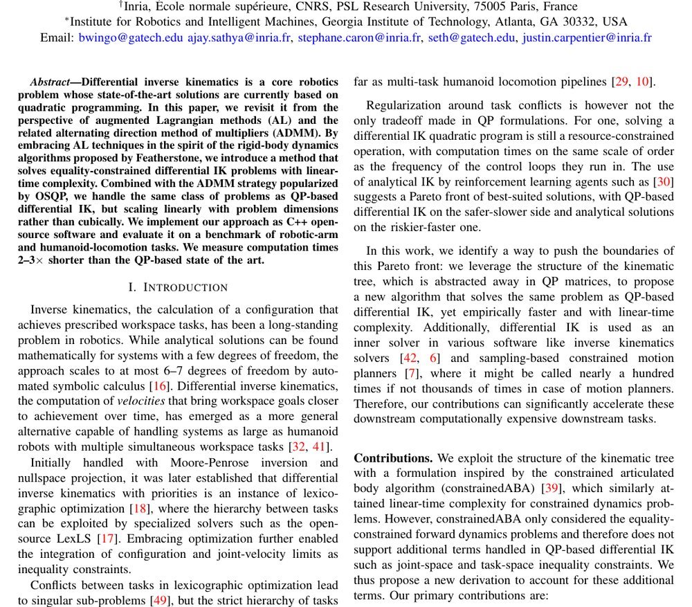 Linear-time Differential Inverse Kinematics: an Augmented Lagrangian Perspective figure