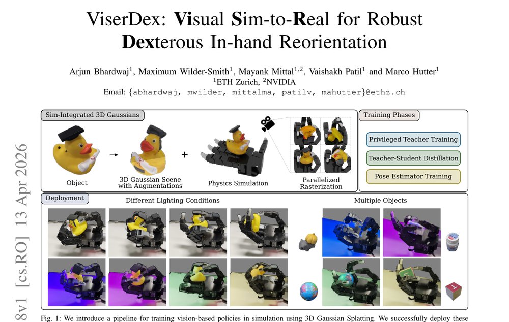 ViserDex: Visual Sim-to-Real for Robust Dexterous In-hand Reorientation figure