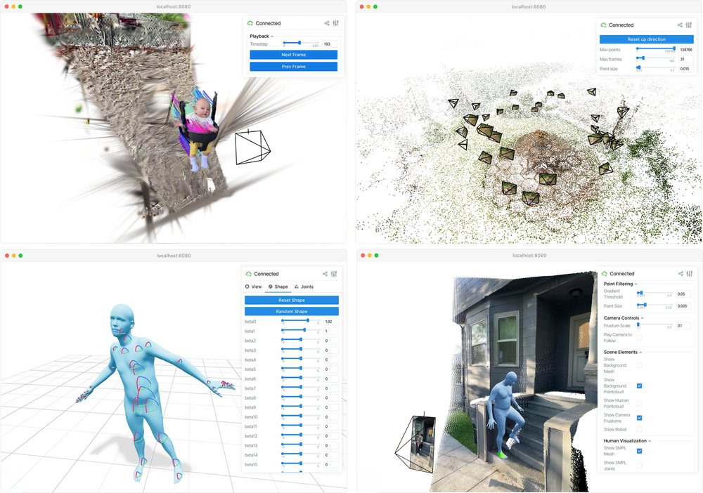 Viser: Imperative, Web-based 3D Visualization for Python figure
