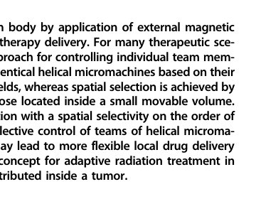 Spatially selective remote magnetic actuation of identical helical micromachines Figure 1